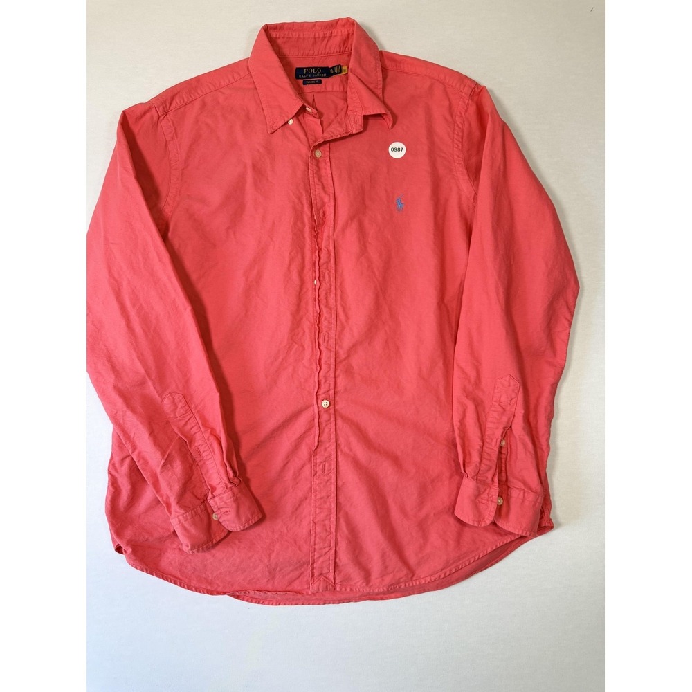 Polo Ralph Lauren Shirt Mens XL Pink Classic Fit Button Down Long Sleeve‎ Casual